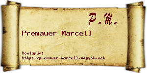 Premauer Marcell névjegykártya